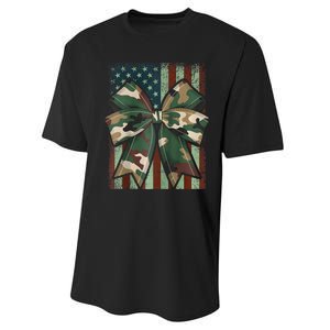 Camouflage Old Camo Bow Camo Coquette Bow Hunting Girl Women Performance Sprint T-Shirt