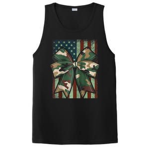 Camouflage Old Camo Bow Camo Coquette Bow Hunting Girl Women PosiCharge Competitor Tank