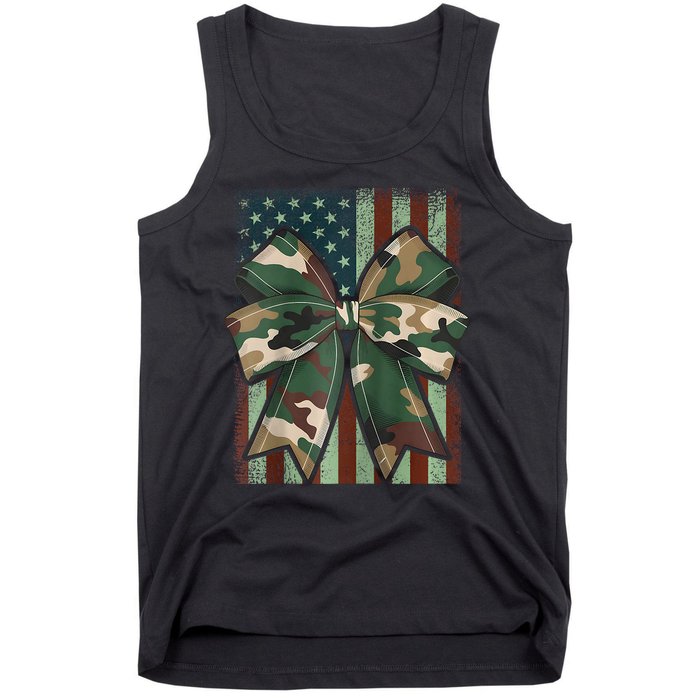 Camouflage Old Camo Bow Camo Coquette Bow Hunting Girl Women Tank Top