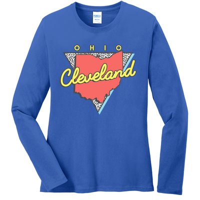 Cleveland Ohio City Oh Souvenir Gift Ladies Long Sleeve Shirt