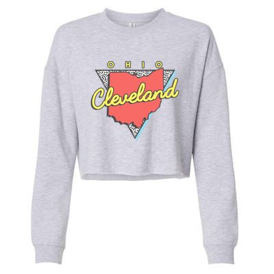 Cleveland Ohio City Oh Souvenir Gift Cropped Pullover Crew