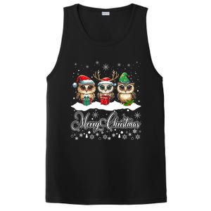 Cute Owl Christmas Gift Funny Owl Lovers Ugly Xmas Meaningful Gift PosiCharge Competitor Tank