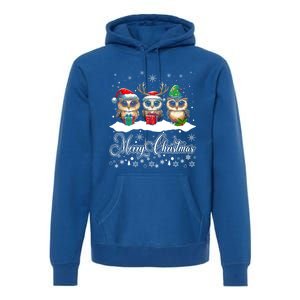 Cute Owl Christmas Gift Funny Owl Lovers Ugly Xmas Meaningful Gift Premium Hoodie