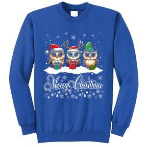 Cute Owl Christmas Gift Funny Owl Lovers Ugly Xmas Meaningful Gift Tall Sweatshirt