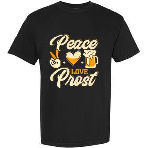 Cute Oktoberfest Costume Peace Love Prost Prost Humor Garment-Dyed Heavyweight T-Shirt