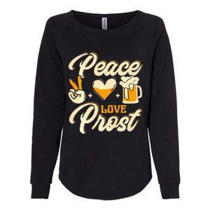 Cute Oktoberfest Costume Peace Love Prost Prost Humor Womens California Wash Sweatshirt