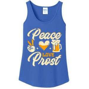 Cute Oktoberfest Costume Peace Love Prost Prost Humor Ladies Essential Tank