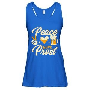 Cute Oktoberfest Costume Peace Love Prost Prost Humor Ladies Essential Flowy Tank