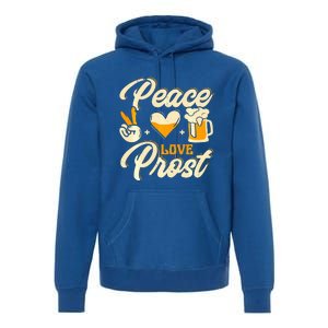 Cute Oktoberfest Costume Peace Love Prost Prost Humor Premium Hoodie