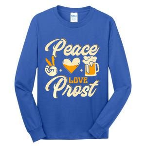 Cute Oktoberfest Costume Peace Love Prost Prost Humor Tall Long Sleeve T-Shirt