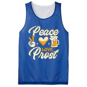 Cute Oktoberfest Costume Peace Love Prost Prost Humor Mesh Reversible Basketball Jersey Tank