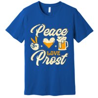 Cute Oktoberfest Costume Peace Love Prost Prost Humor Premium T-Shirt