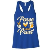 Cute Oktoberfest Costume Peace Love Prost Prost Humor Women's Racerback Tank