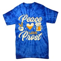 Cute Oktoberfest Costume Peace Love Prost Prost Humor Tie-Dye T-Shirt