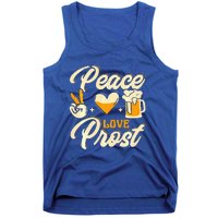 Cute Oktoberfest Costume Peace Love Prost Prost Humor Tank Top