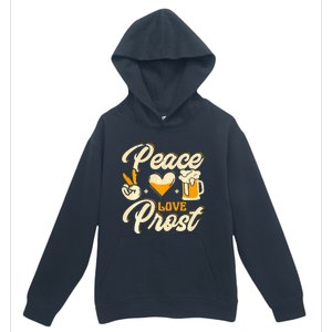 Cute Oktoberfest Costume Peace Love Prost Prost Humor Urban Pullover Hoodie