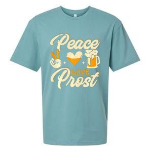 Cute Oktoberfest Costume Peace Love Prost Prost Humor Sueded Cloud Jersey T-Shirt