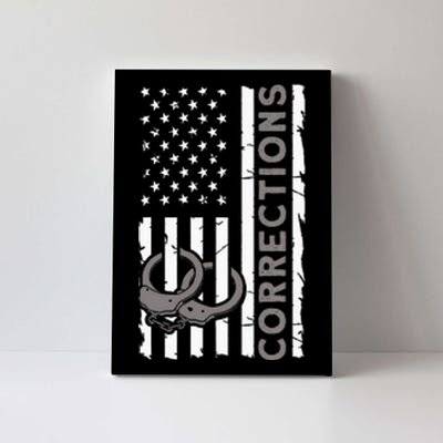 Correctional Officer Corrections Thin Silver Line Canvas