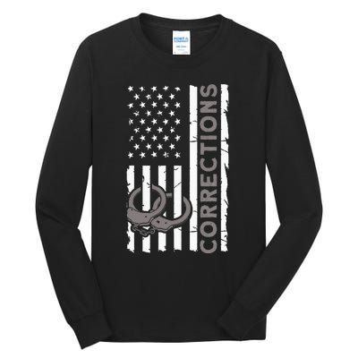 Correctional Officer Corrections Thin Silver Line Tall Long Sleeve T-Shirt