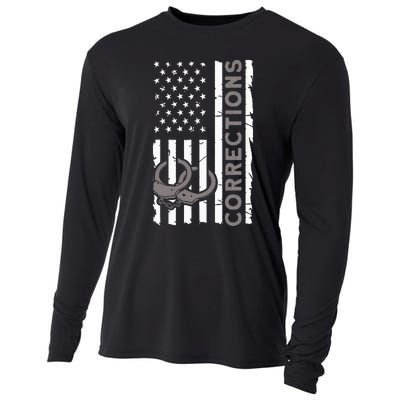 Correctional Officer Corrections Thin Silver Line Cooling Performance Long Sleeve Crew