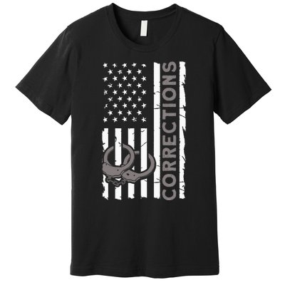 Correctional Officer Corrections Thin Silver Line Premium T-Shirt