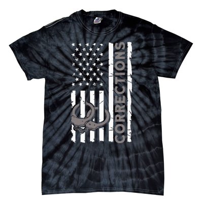 Correctional Officer Corrections Thin Silver Line Tie-Dye T-Shirt