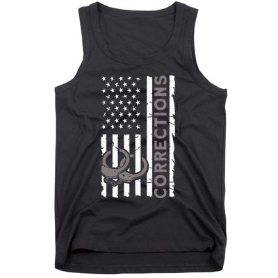 Correctional Officer Corrections Thin Silver Line Tank Top