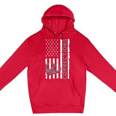 Correctional Officer Corrections Thin Silver Line Premium Pullover Hoodie