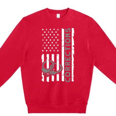 Correctional Officer Corrections Thin Silver Line Premium Crewneck Sweatshirt