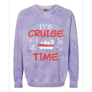 Countdown Over Cruise Time Ship Vacation Trip Cruising Gift Colorblast Crewneck Sweatshirt