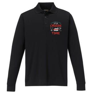 Countdown Over Cruise Time Ship Vacation Trip Cruising Gift Performance Long Sleeve Polo