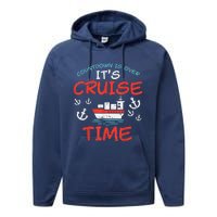 Countdown Over Cruise Time Ship Vacation Trip Cruising Gift Performance Fleece Hoodie