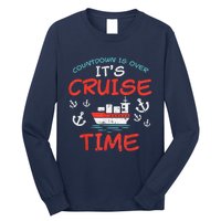 Countdown Over Cruise Time Ship Vacation Trip Cruising Gift Long Sleeve Shirt