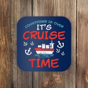 Countdown Over Cruise Time Ship Vacation Trip Cruising Gift Coaster