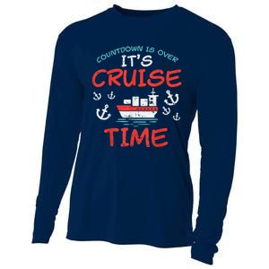 Countdown Over Cruise Time Ship Vacation Trip Cruising Gift Cooling Performance Long Sleeve Crew