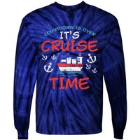 Countdown Over Cruise Time Ship Vacation Trip Cruising Gift Tie-Dye Long Sleeve Shirt