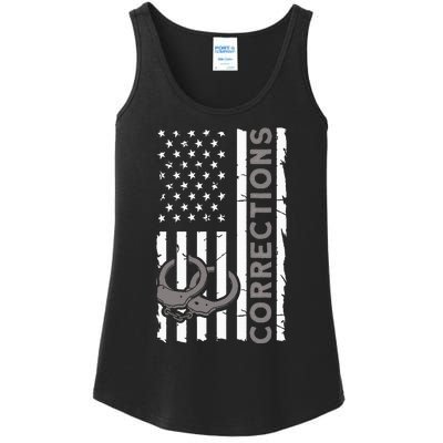 Correctional Officer Corrections Thin Silver Line Ladies Essential Tank