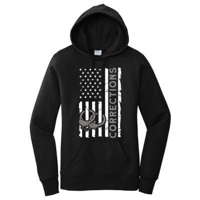 Correctional Officer Corrections Thin Silver Line Women's Pullover Hoodie