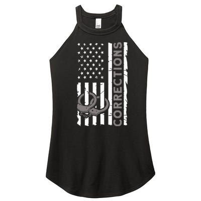 Correctional Officer Corrections Thin Silver Line Women's Perfect Tri Rocker Tank