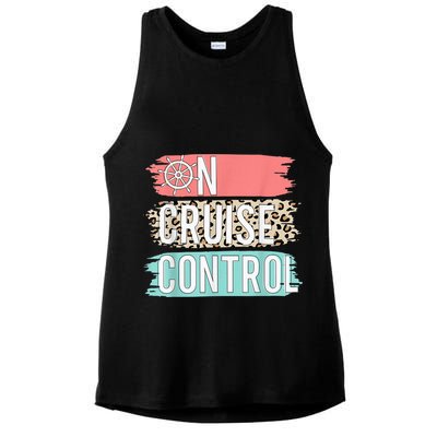 Control On Cruise Leopard Funny Summer Vacation Family Wo Ladies PosiCharge Tri-Blend Wicking Tank