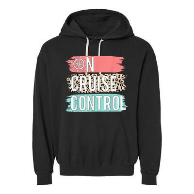 Control On Cruise Leopard Funny Summer Vacation Family Wo Garment-Dyed Fleece Hoodie