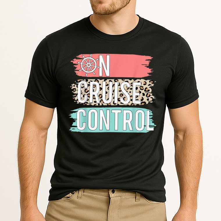 Control On Cruise Leopard Funny Summer Vacation Family Wo Performance Shirt