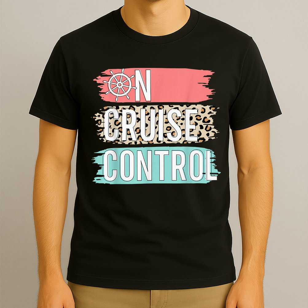 Control On Cruise Leopard Funny Summer Vacation Family Wo T-Shirt