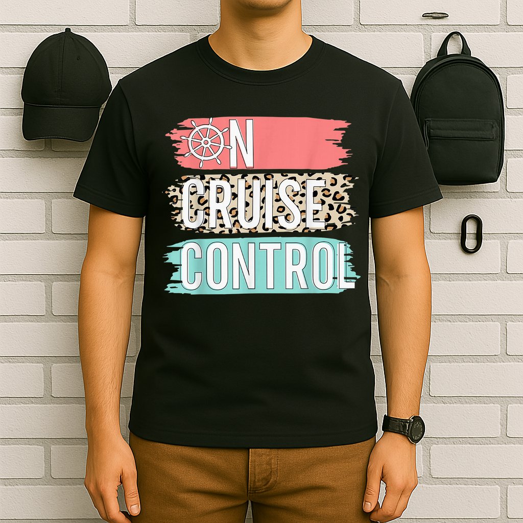Control On Cruise Leopard Funny Summer Vacation Family Wo T-Shirt