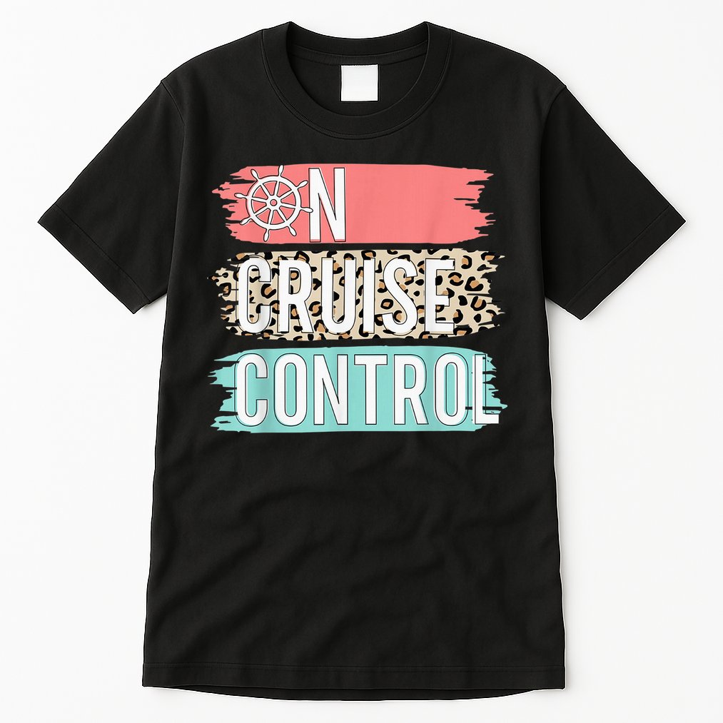 Control On Cruise Leopard Funny Summer Vacation Family Wo Tall T-Shirt