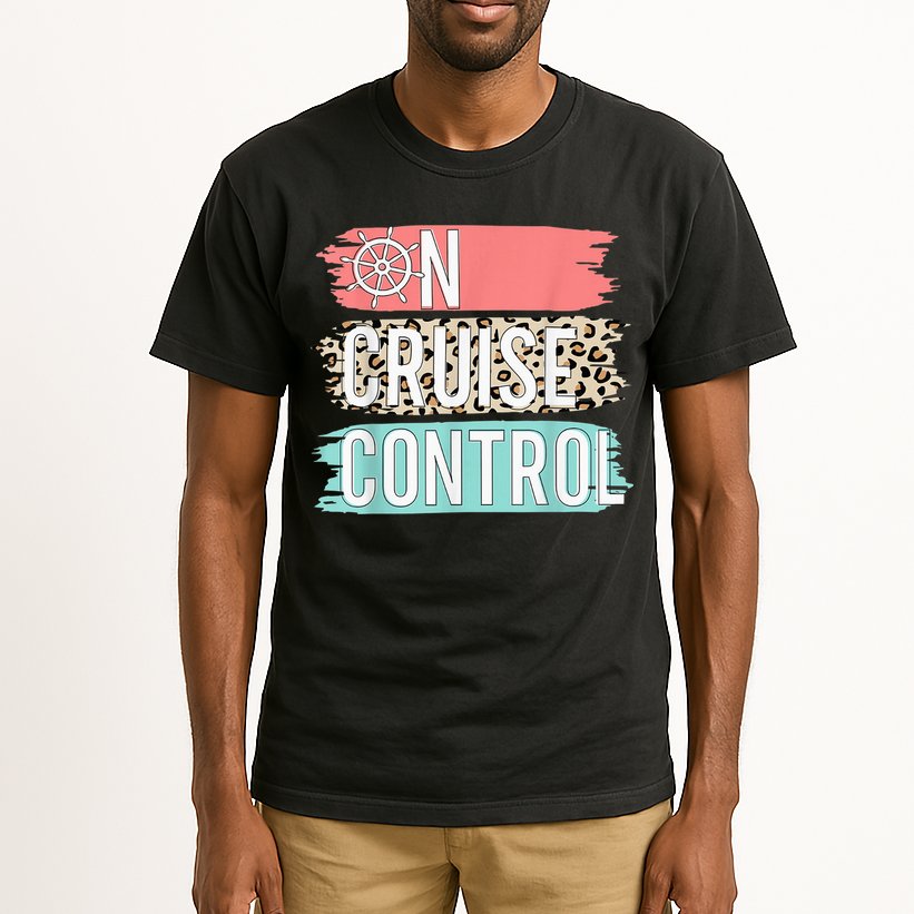 Control On Cruise Leopard Funny Summer Vacation Family Wo Tall T-Shirt