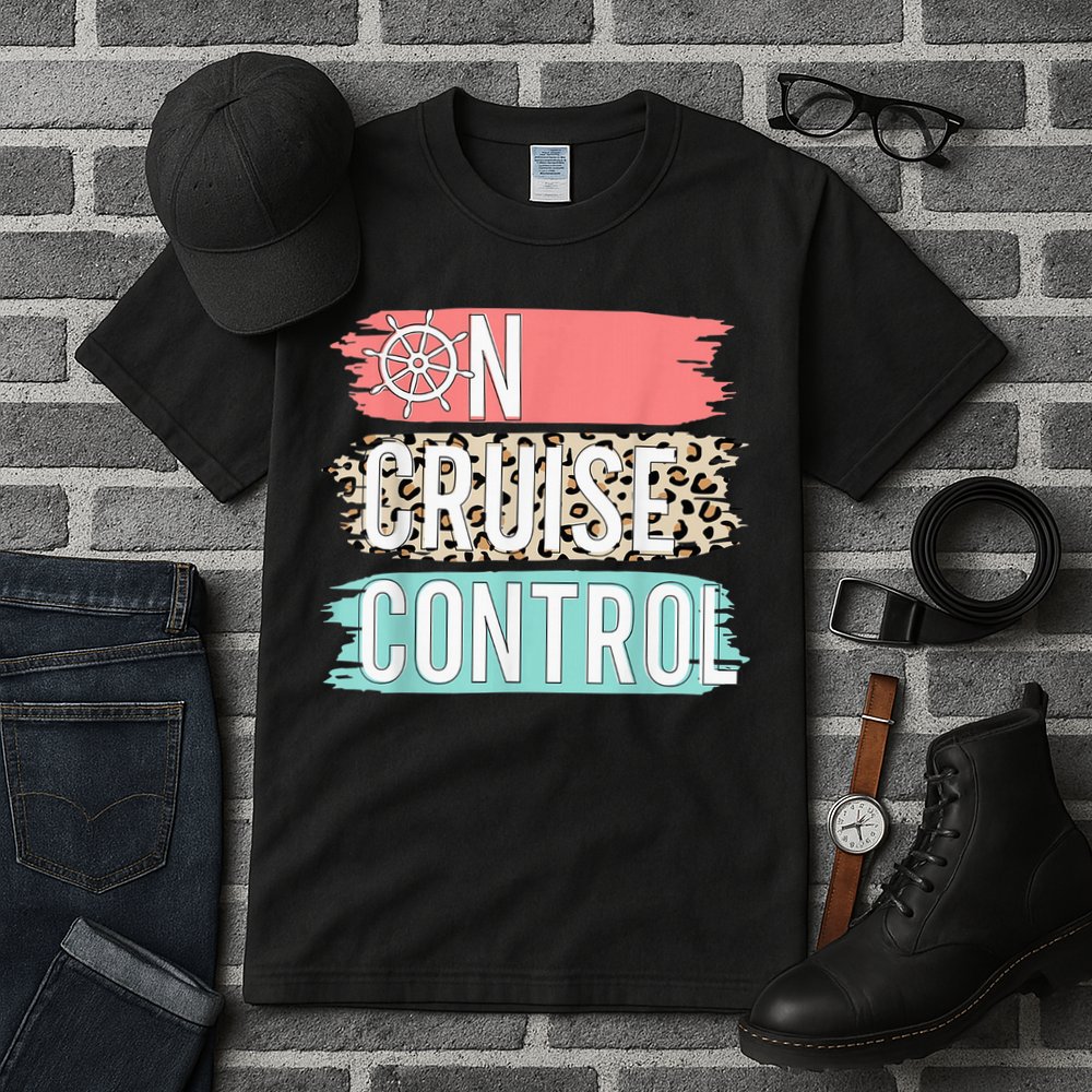 Control On Cruise Leopard Funny Summer Vacation Family Wo Tall T-Shirt