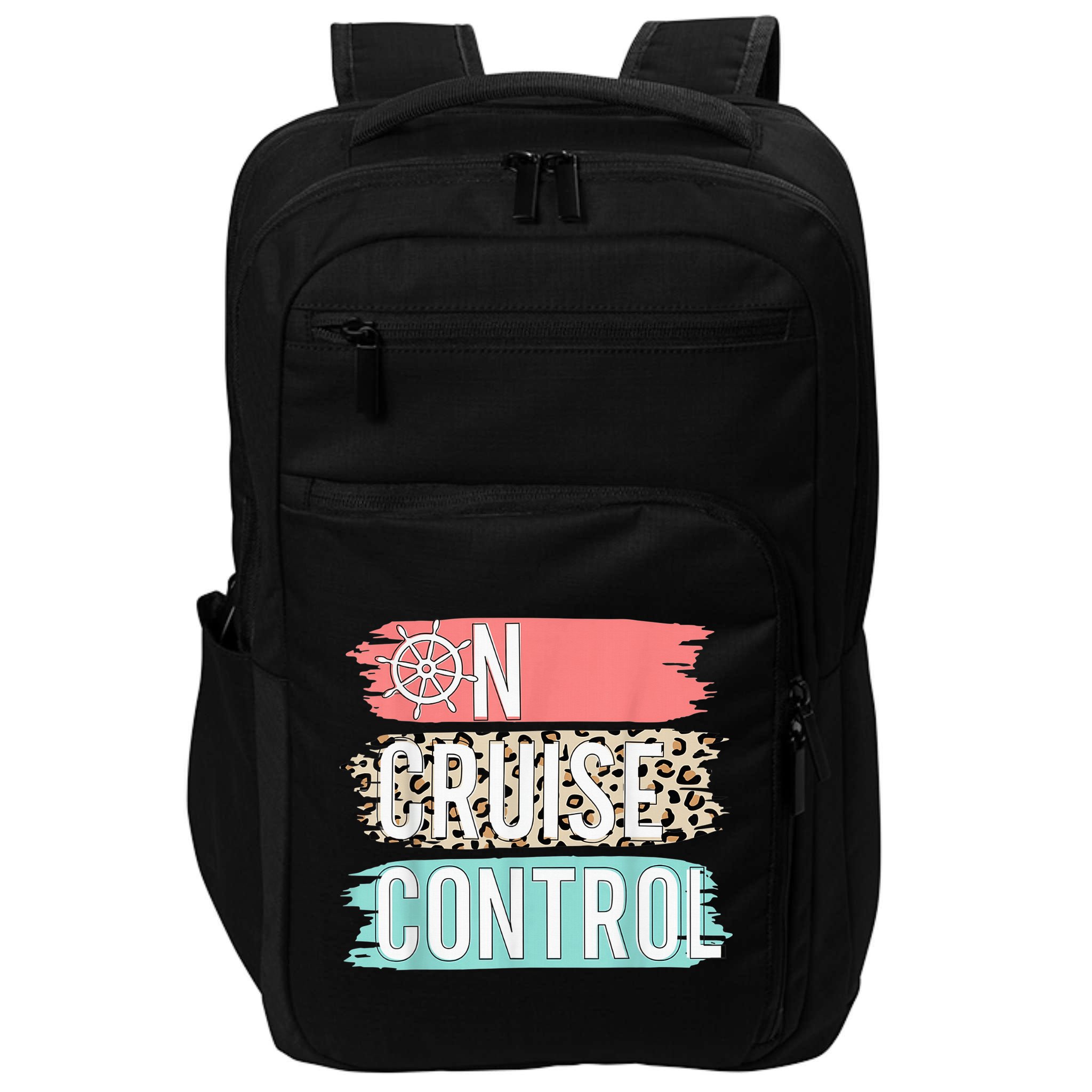 Control On Cruise Leopard Funny Summer Vacation Family Wo Impact Tech Backpack