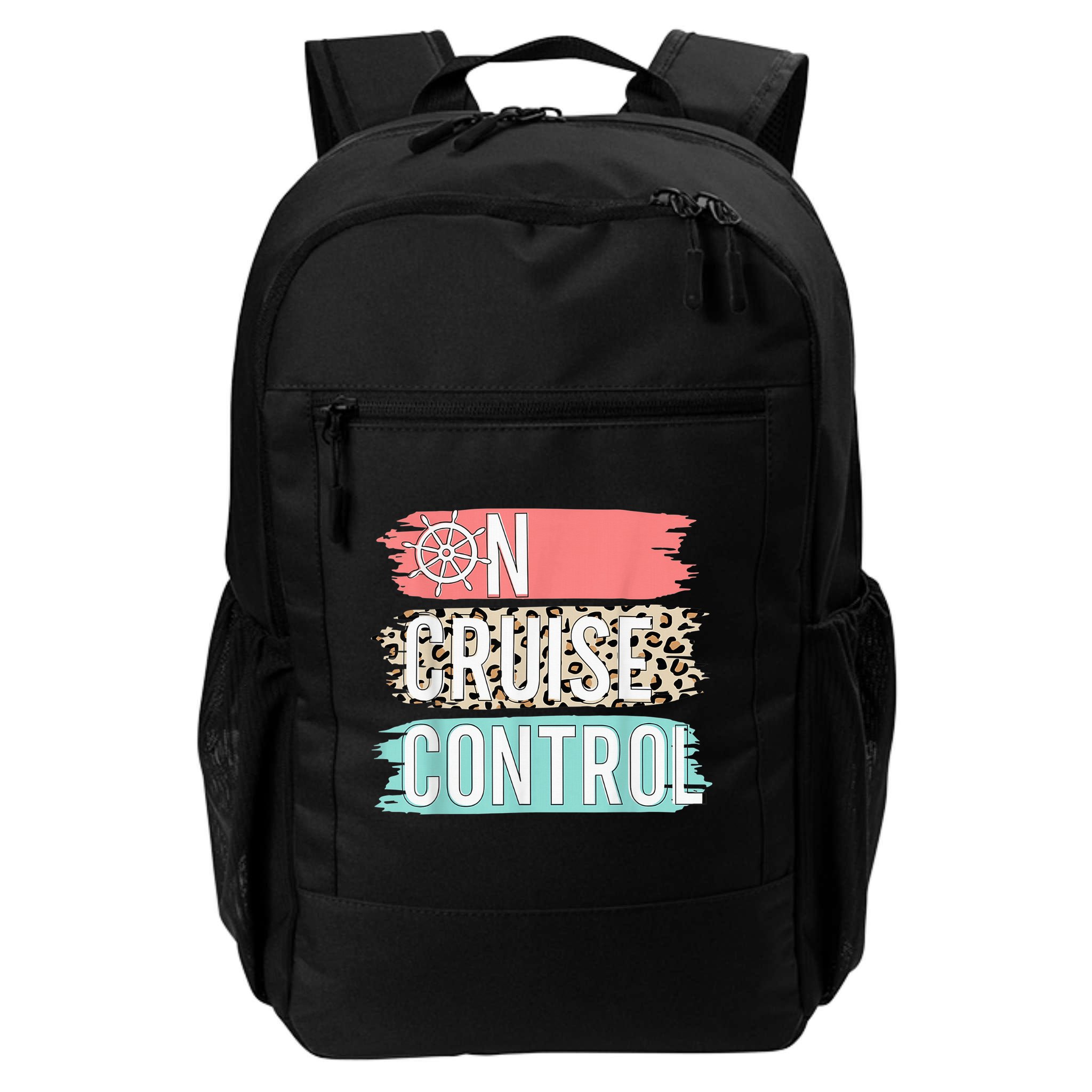 Control On Cruise Leopard Funny Summer Vacation Family Wo Backpack