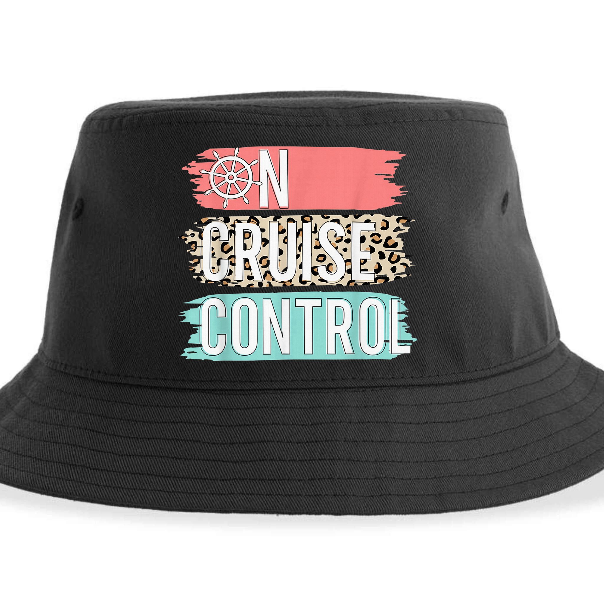 Control On Cruise Leopard Funny Summer Vacation Family Wo Sustainable Bucket Hat